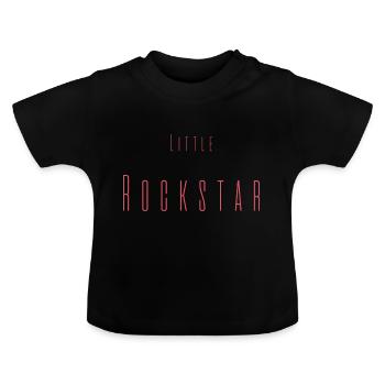 Little R***star - Baby Bio-T-Shirt mit Rundhals - Schwarz - Vorne
