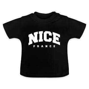 Trevligt - Ekologisk T-shirt med rund hals baby - svart - Fram