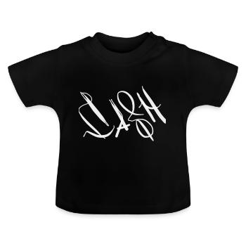 T-Shirt mit Aufschrift Cash - Baby Bio-T-Shirt mit Rundhals - Schwarz - Vorne