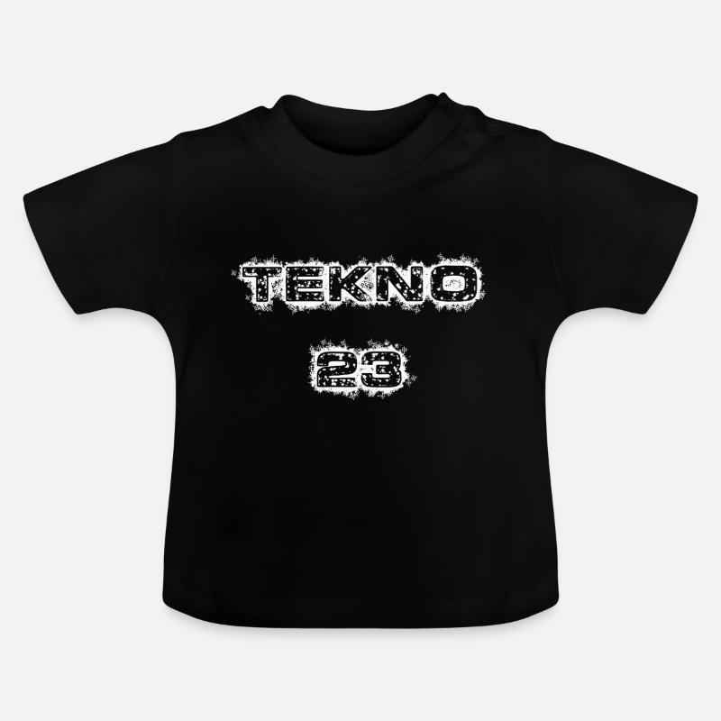 TEKNO 23 blanc - T-shirt bio col rond Bébé - noir