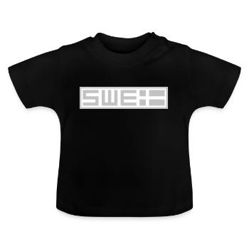 Schwedische Taktik - Baby Bio-T-Shirt mit Rundhals - Schwarz - Vorne