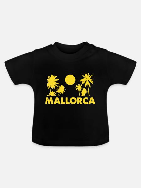 mallorca 1 - Baby Bio-T-Shirt mit Rundhals - Schwarz