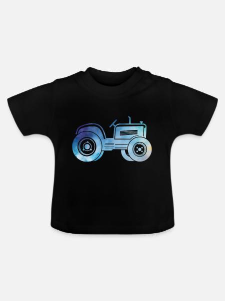Traktor - Baby Bio-T-Shirt mit Rundhals - Schwarz