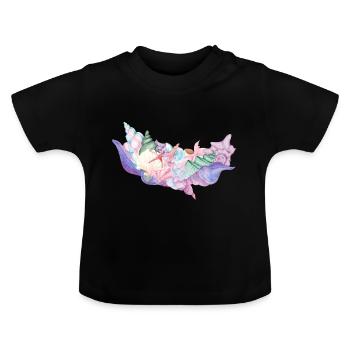 Design ohne Titel - Baby Bio-T-Shirt mit Rundhals - Schwarz - Vorne
