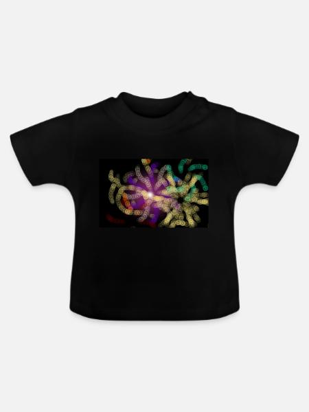 Feu d’artifice - T-shirt bio col rond Bébé - noir