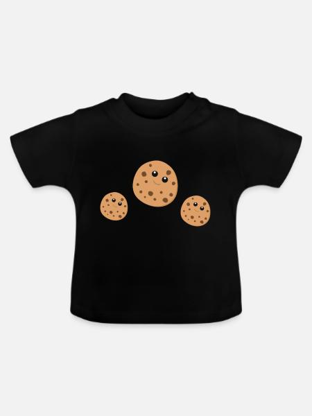 Cookies - Baby Bio-T-Shirt mit Rundhals - Schwarz