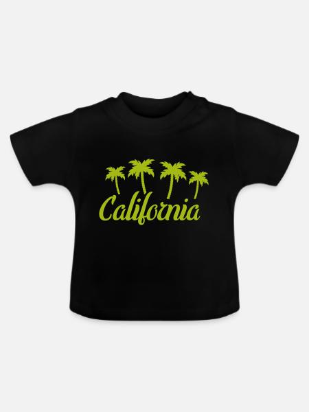 california - Baby Bio-T-Shirt mit Rundhals - Schwarz