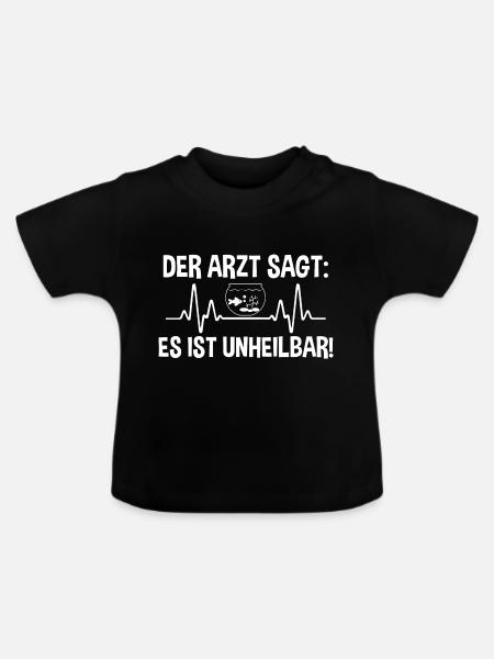 Aquarium Fische Aquaristik - Baby Bio-T-Shirt mit Rundhals - Schwarz