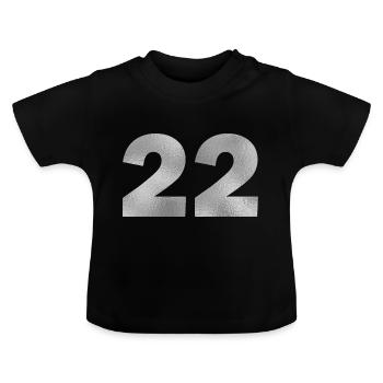 Birthday 22 years - Baby Organic T-Shirt with Round Neck - black - Front