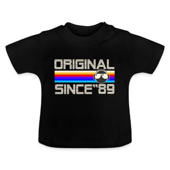Seit 89 - Baby Bio-T-Shirt mit Rundhals - Schwarz - Vorne