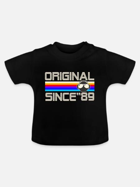 Seit 89 - Baby Bio-T-Shirt mit Rundhals - Schwarz