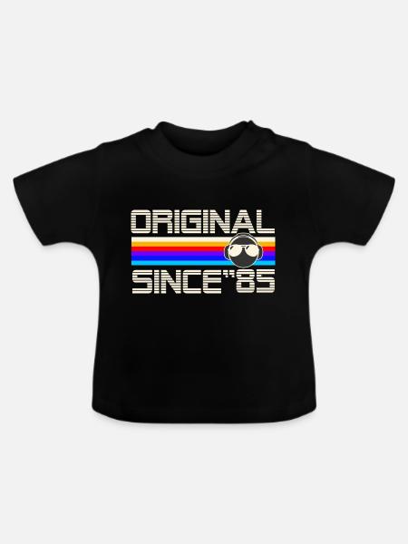 Seit 85 - Baby Bio-T-Shirt mit Rundhals - Schwarz