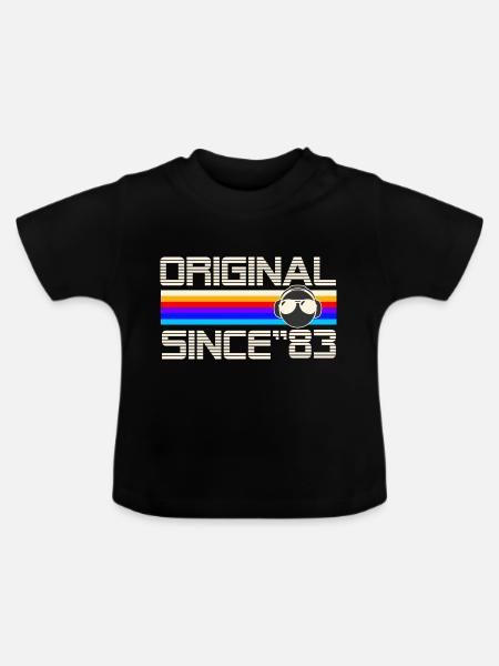 Seit 83 - Baby Bio-T-Shirt mit Rundhals - Schwarz