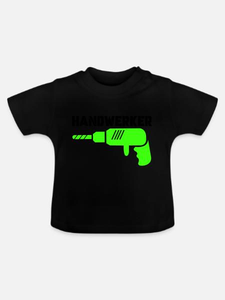 handwerker - Baby Bio-T-Shirt mit Rundhals - Schwarz