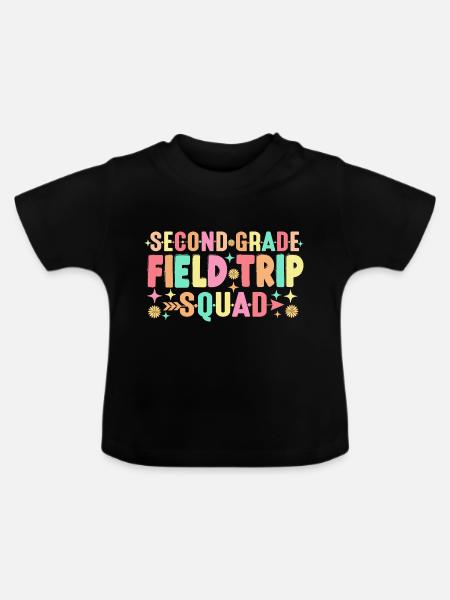 2. Zweite Klasse Exkursions-Kader-Matching - Baby Bio-T-Shirt mit Rundhals - Schwarz