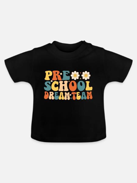 Vorschul-Dreamteam - Baby Bio-T-Shirt mit Rundhals - Schwarz