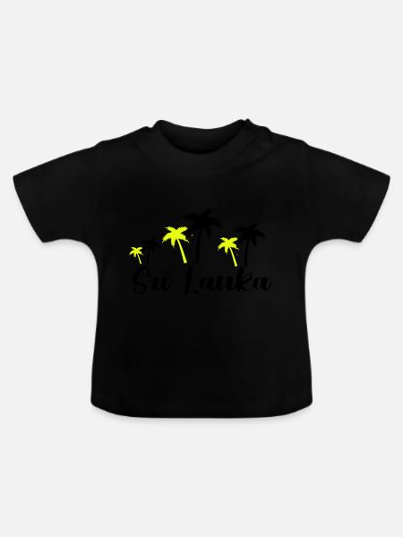 sri lanka 1 - Baby Bio-T-Shirt mit Rundhals - Schwarz