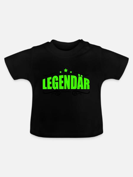legendär 1 - Baby Bio-T-Shirt mit Rundhals - Schwarz