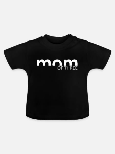 Mutter eines Kindes - MAMAN - Baby Bio-T-Shirt mit Rundhals - Schwarz