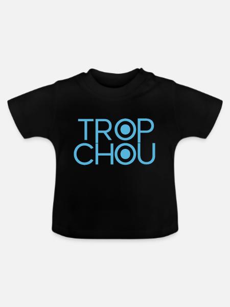 Zu süß - Baby Bio-T-Shirt mit Rundhals - Schwarz