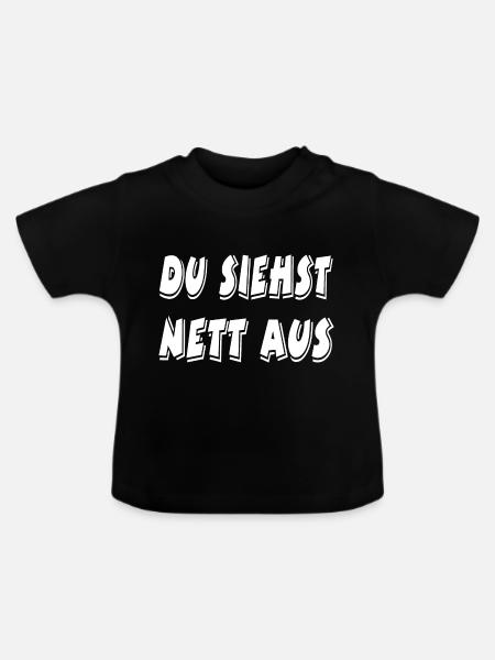 Nett - Baby Bio-T-Shirt mit Rundhals - Schwarz