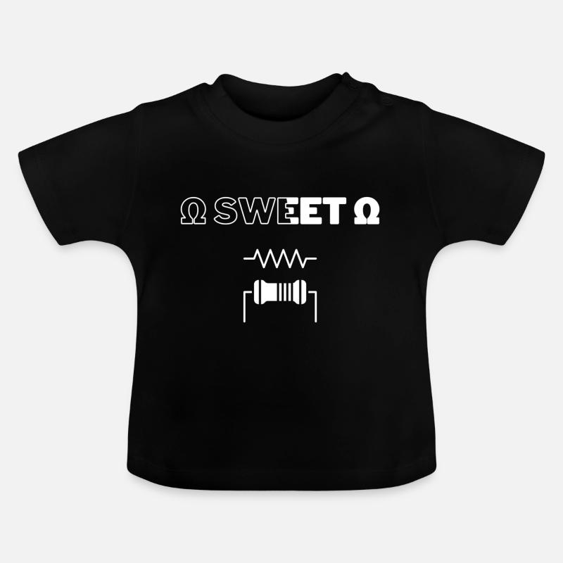 Ohm doux Ohm - T-shirt bio col rond Bébé - noir
