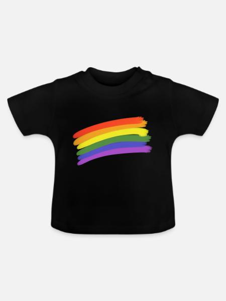 LGBTQ - Baby Bio-T-Shirt mit Rundhals - Schwarz