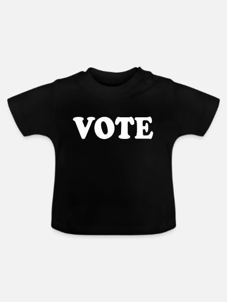 Vote - Baby Bio-T-Shirt mit Rundhals - Schwarz