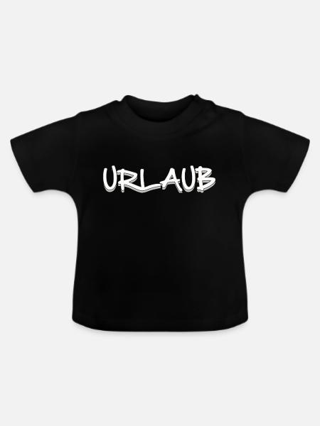 URLAUB - Baby Bio-T-Shirt mit Rundhals - Schwarz