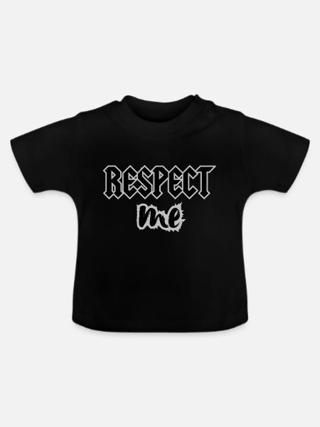 RESPECT ME - Baby Bio-T-Shirt mit Rundhals - Schwarz