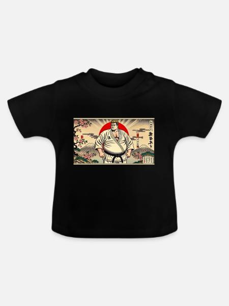 Karate MEISTER - Baby Bio-T-Shirt mit Rundhals - Schwarz