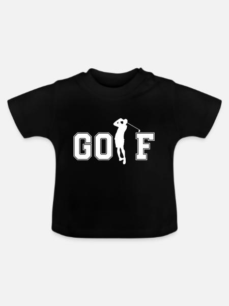 golf - Baby Bio-T-Shirt mit Rundhals - Schwarz