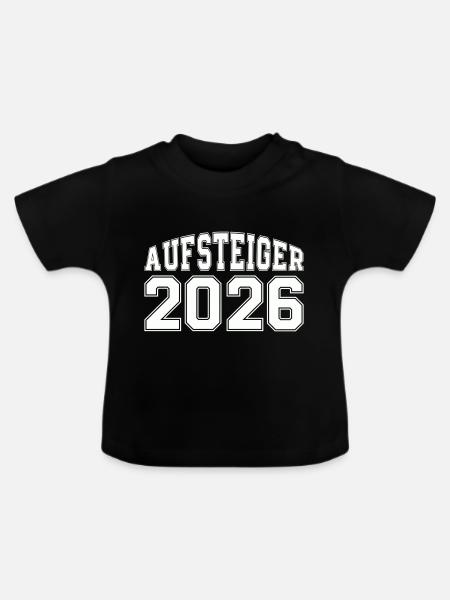 aufsteiger 2026 - Baby Bio-T-Shirt mit Rundhals - Schwarz
