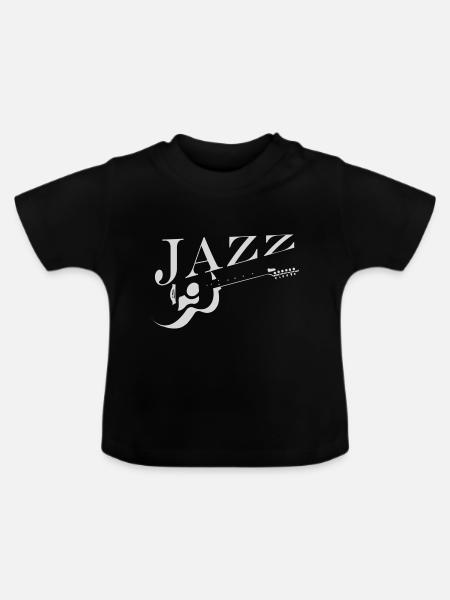 Jazz - Baby Bio-T-Shirt mit Rundhals - Schwarz
