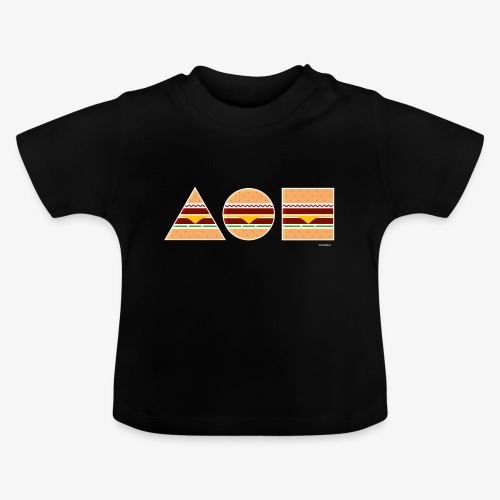 Graphic Burgers - Maglietta ecologica con scollo rotondo per neonato