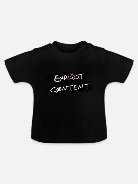 Explicit Content - Baby Bio-T-Shirt mit Rundhals - Schwarz
