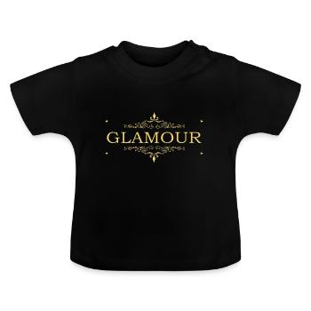 Glamour gold - Baby Bio-T-Shirt mit Rundhals - Schwarz - Vorne