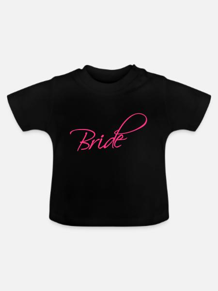 Bride Design - Baby Bio-T-Shirt mit Rundhals - Schwarz