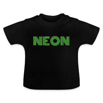 vert fluo - T-shirt bio col rond Bébé - noir - Devant