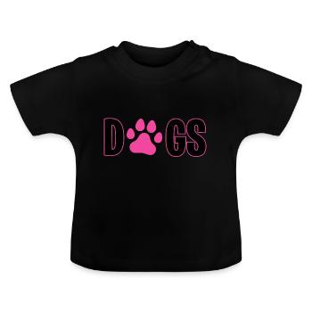 Dogs chien chien chien - T-shirt bio col rond Bébé - noir - Devant