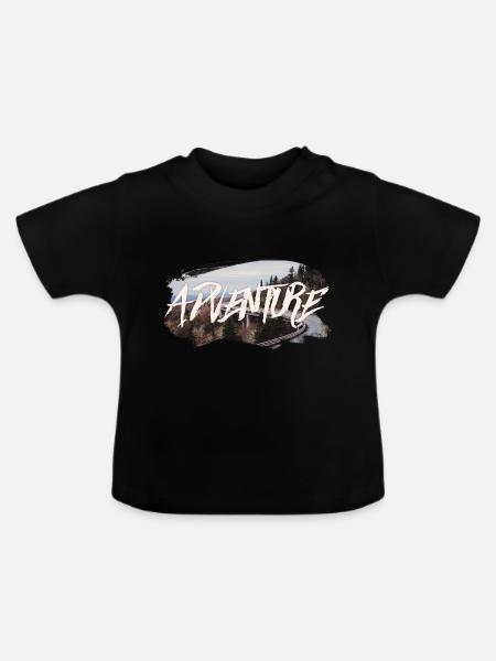 Adventure - Baby Bio-T-Shirt mit Rundhals - Schwarz