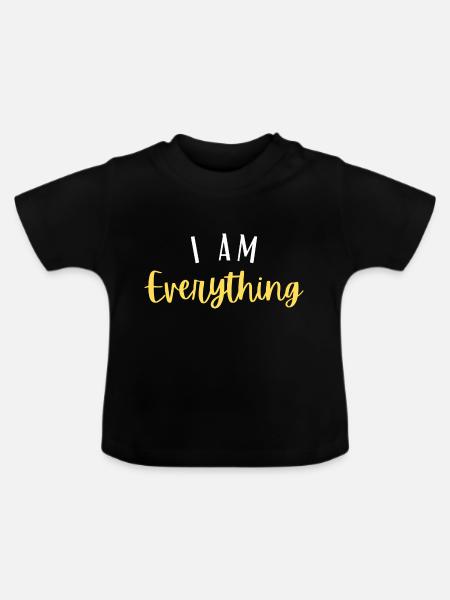 I AM EVERYTHING - Baby Bio-T-Shirt mit Rundhals - Schwarz