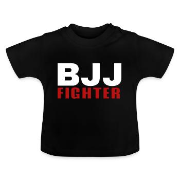 Brasilianischer Jiu-Jitsu BJJ-Kämpfer - Baby Bio-T-Shirt mit Rundhals - Schwarz - Vorne