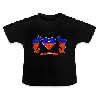 MAYOTTE - Baby Organic T-Shirt with Round Neck - black - Front