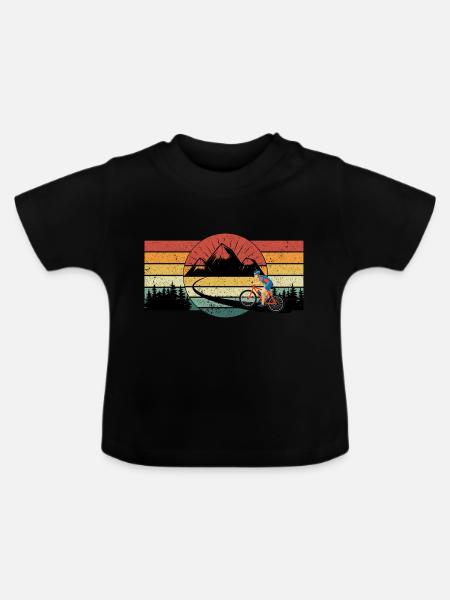 MTB - MTB - Der Bergpfad - Baby Bio-T-Shirt mit Rundhals - Schwarz