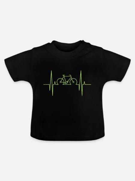 Elektrofahrrad - Baby Bio-T-Shirt mit Rundhals - Schwarz