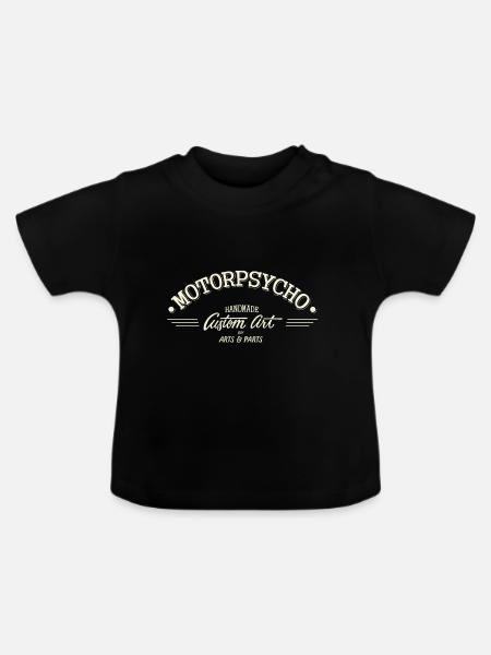 Motorpsycho1 - Baby Bio-T-Shirt mit Rundhals - Schwarz