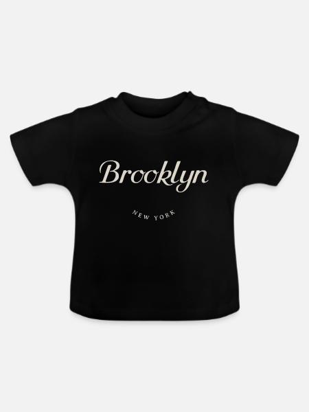 Brooklyn NY - Baby Bio-T-Shirt mit Rundhals - Schwarz