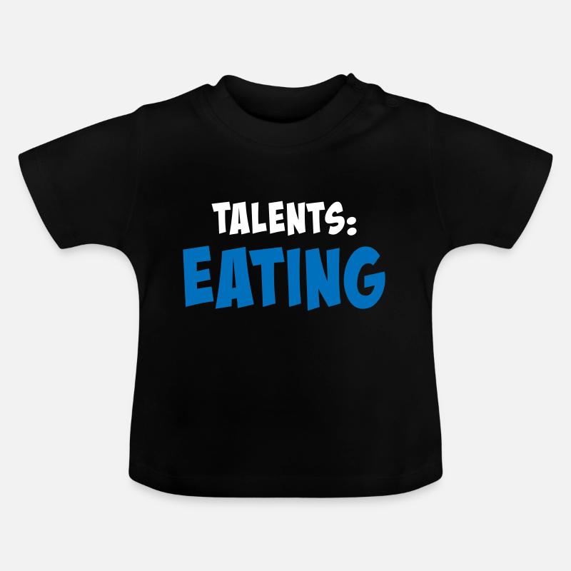 Talents : manger - T-shirt bio col rond Bébé - noir