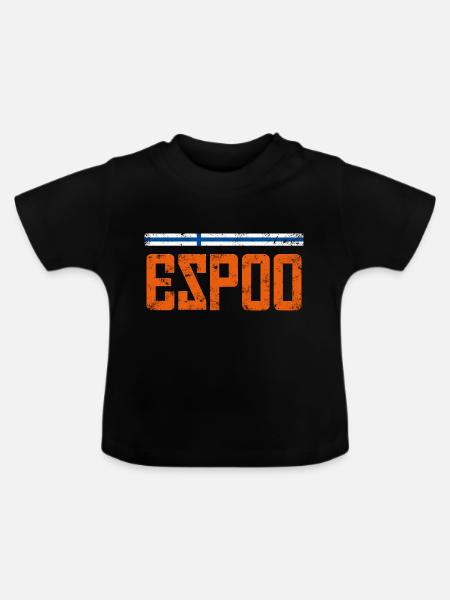 Espoo - Baby Bio-T-Shirt mit Rundhals - Schwarz